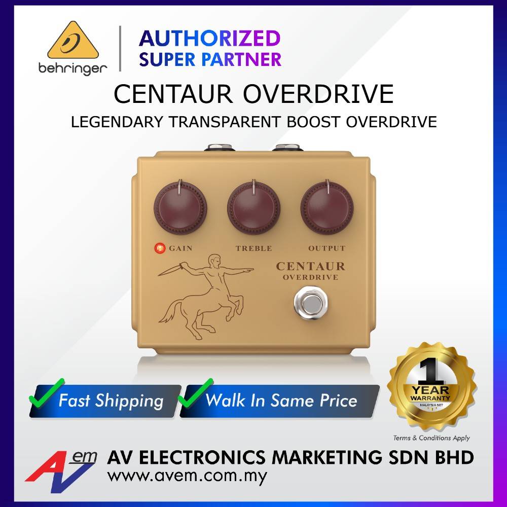 Behringer CENTAUR OVERDRIVE Legendary Transparent Boost